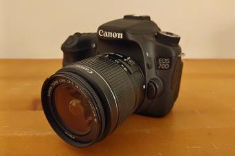 2 months Used Canon EOS 70D 20.2MP DSLR with 1855mm lens